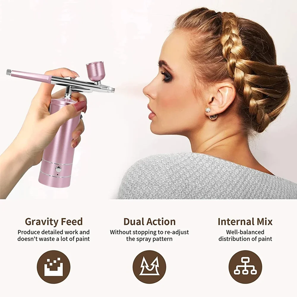 High Pressure Nano Hydration Oxygen Injection Instrument Handheld Facial Spray Gun Essence Introduction Home Atomizer Instrument 3