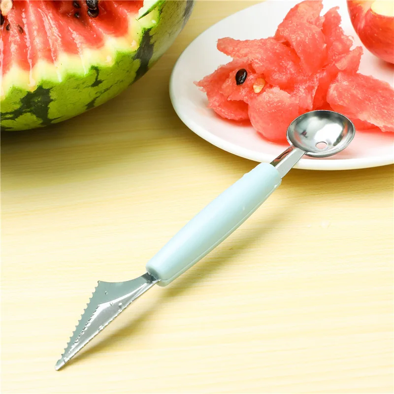 Multi Function Fruit Carving Knife Watermelon Baller Ice Cream Dig Ball Scoop Spoon Kitchen DIY Cold Dishes Tools melon scoop melon baller