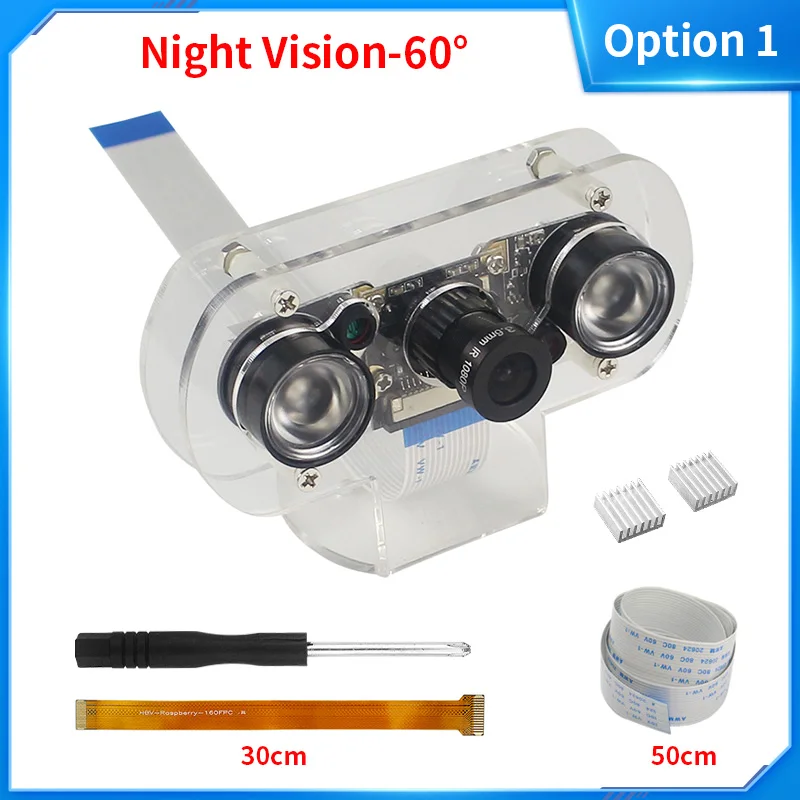 Raspberry Pi 4 Night Vision Camera 60 130 Degree 5MP OV5647 Webcam with 2 Infrar