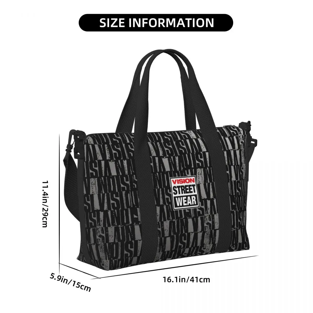 Cool Vision Street Wear Groceries Shopping Tote Bag Women Big Capacity Beach Gym Travel Bags
