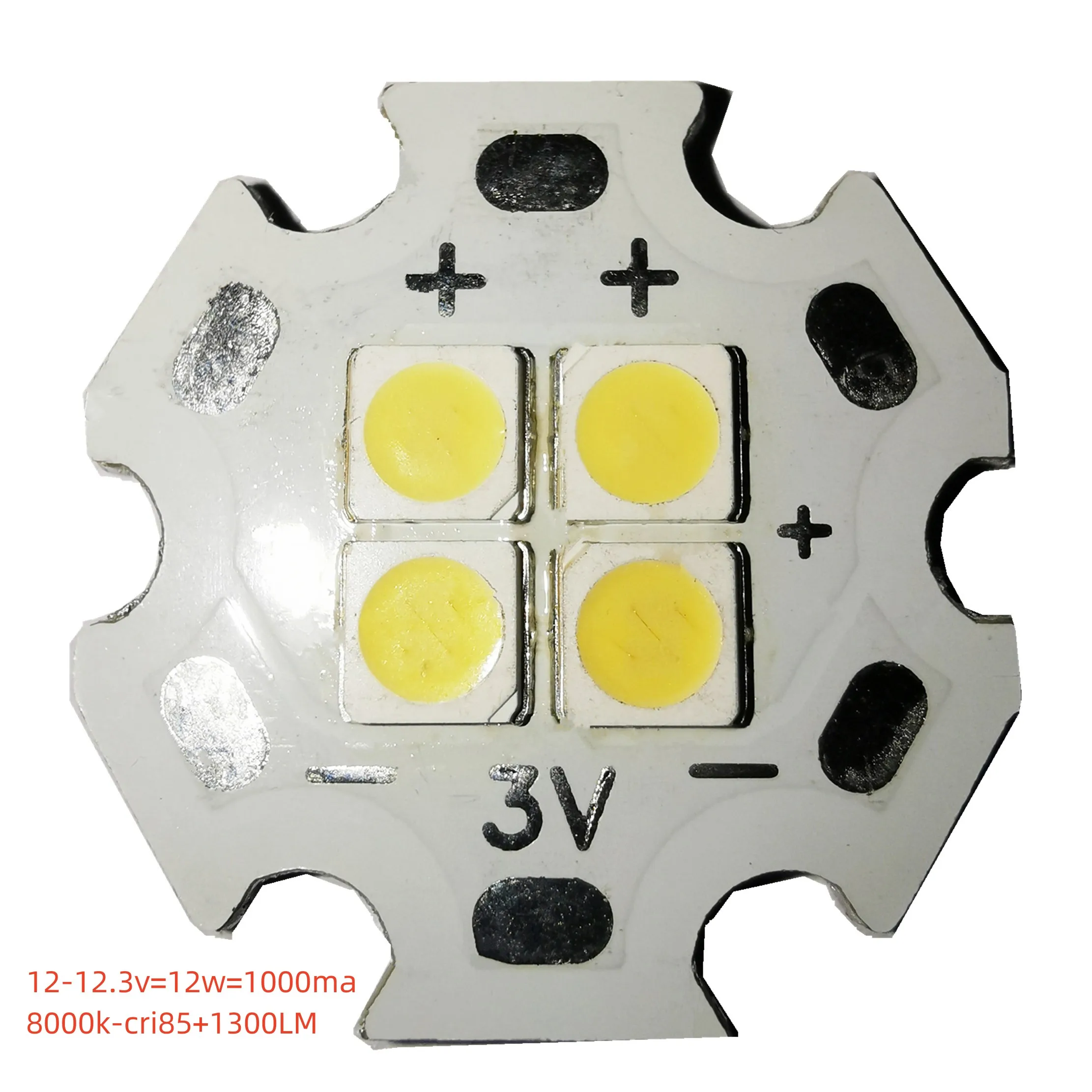 6 Pcs12W 12V-12.3V Xhp70 Xhp3535 Lampada A Led Cob Integrata Ad Alta Potenza Diodo Smd Luce Bianca Proiettore Fai Da Te Lampadina Spot