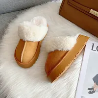Comwarm Women's Fur House Slippers Indoor Non-slip Thick Sole Fluffy Bedroom Slides Winter Fuzzy Shoes Warm Plush Cotton Slipper 1