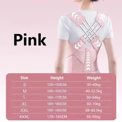Enhanced Posture Support Brace for Improved Alignment and Pain Relief (Pink)