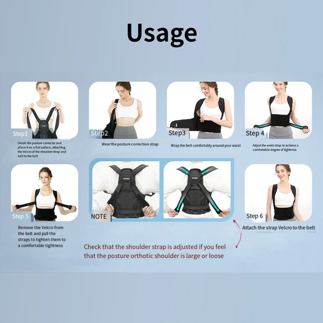Back Support Brace Posture Corrector for Women and Men Back Straightener Posture Corrector Scoliosis and Hunchback Correction 6