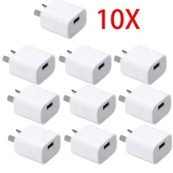 Dual Port USB Wall Charger AU Plug Power Adapter 5V/2.1A - 10pcs AU Plug
