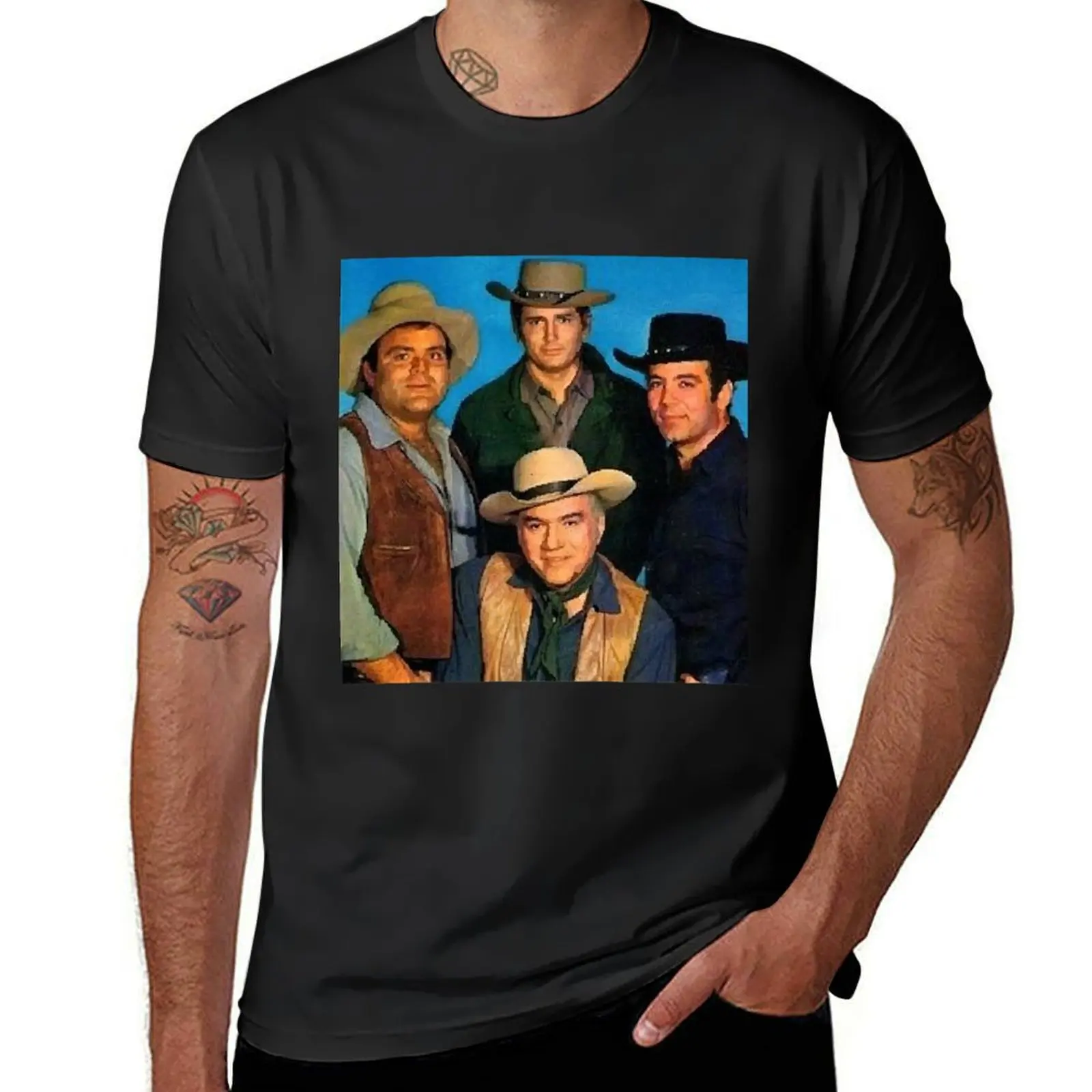 BONANZA family T-Shirt sweat boys whites heavy weight t shirts for men