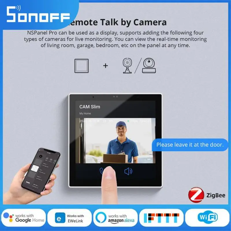 Sonoff Nspanel Pro Smart Scene Switch Wifi Zigbee Central Control Bridge Hub Home Security Host Funziona Con La Fotocamera Home Assistant