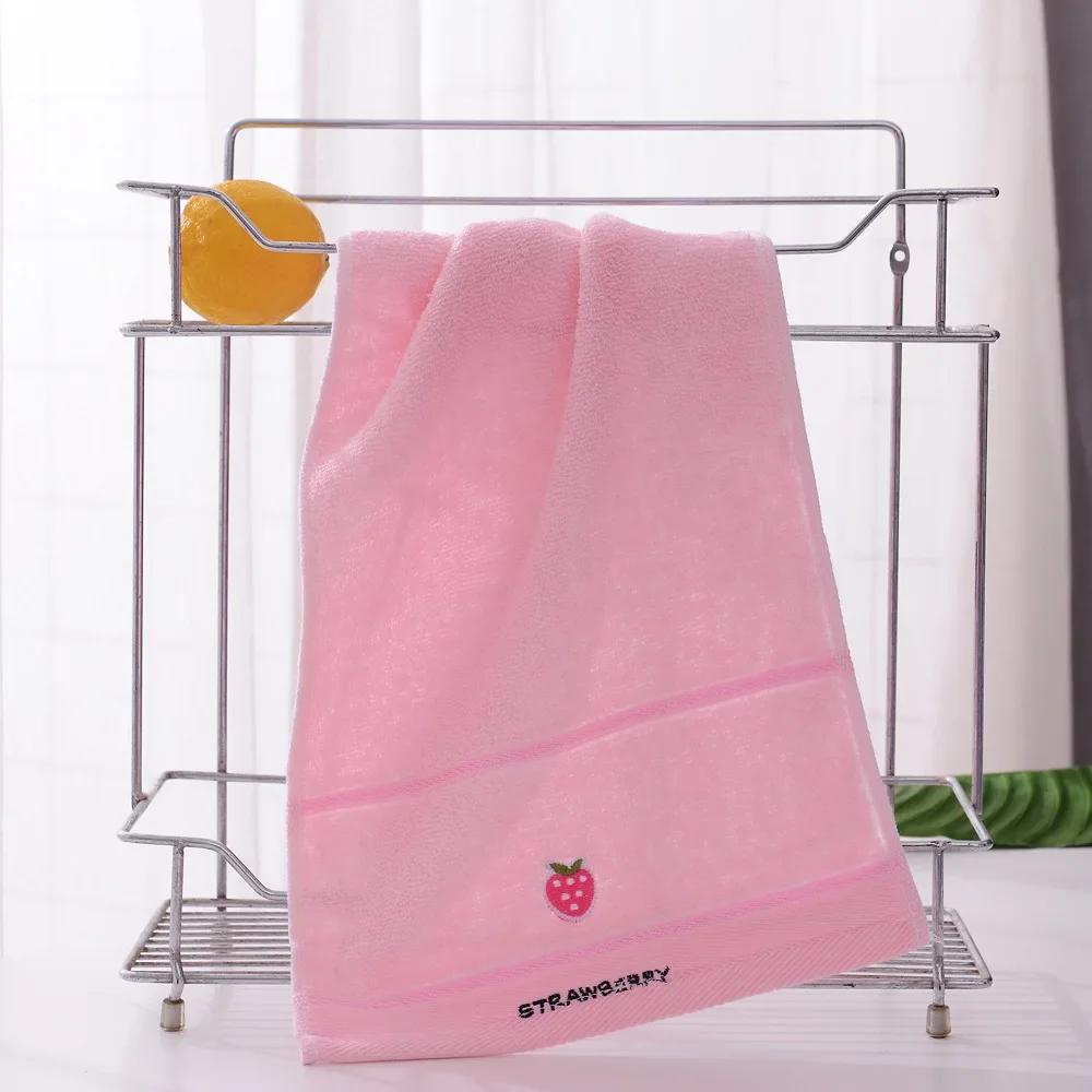 Description Picture 4 of item50x25cm Soft Cotton Baby Bath Towel Cartoon Fruit Face Towel Newborn Infant Kids Soft Absorbent Washcloth Children Shower Towels
