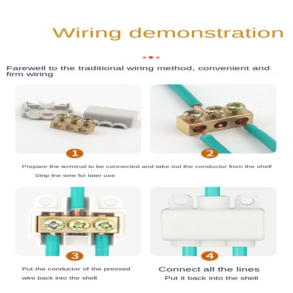 Description Picture 4 of itemT-shaped Wiring Terminal Locking Quick Crimp Electrical Wire Cable Junction Box ZK-M306 ZK-M406 Electrical General Connector