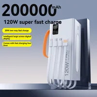 ONEPLUS 500000mAh 120W High Capacity Power Bank Trendy 4 in 1 Wires Fast Charging Portable Battery Charger for iPhone Samsung - Image 4