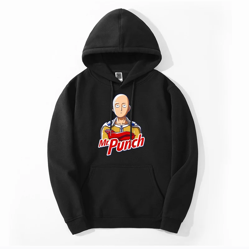 

One Punch Man Saitama 2024 Autumn Male Oversized Print Hoodie Sweatshirts Casual Warm Sweatshirts Onepunch Anime Printing Top