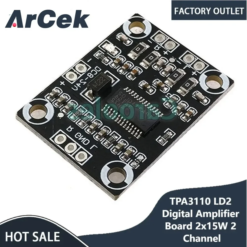 1PCS TPA3110 2X15W 디지털 오디오 스테레오 증폭기 보드 모듈 미니 바이노럴 앰프 컨트롤러 100dB DC 8-24V