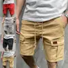 Shrink Resistant  Trendy Multi Pockets Men Cargo Shorts Streetwear Men Shorts Drawstring   for Fitness 6