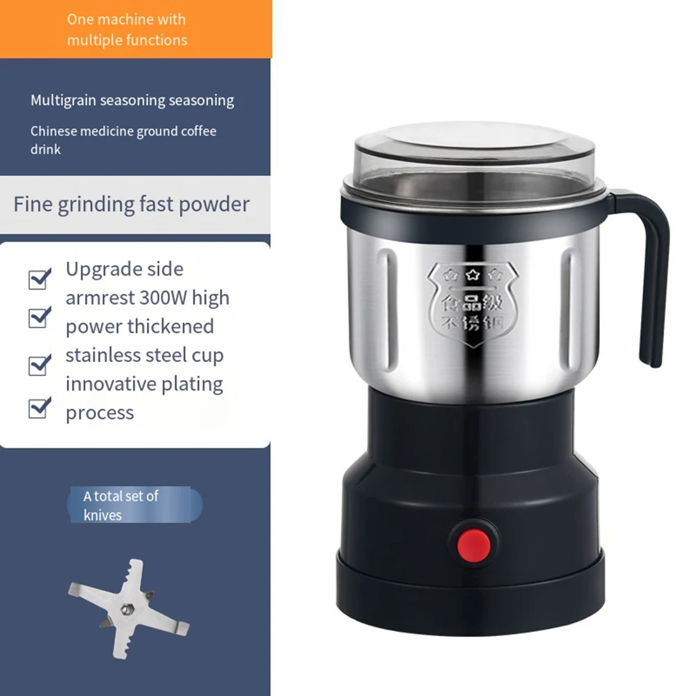 Electric Coffee Grinder Kitchen Cereals Nuts Spices Beans Flour Spice Grains Grinder Machine Portable Coffee Beans Chopper