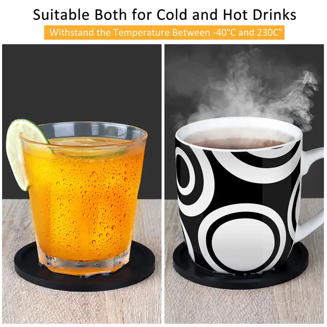 Szilikon Alátét Szemüveg 8 Üveg Alátétet Tartó Alátéttel Szett Alcsúszás Nem Csúszás És Mosható - Image 4