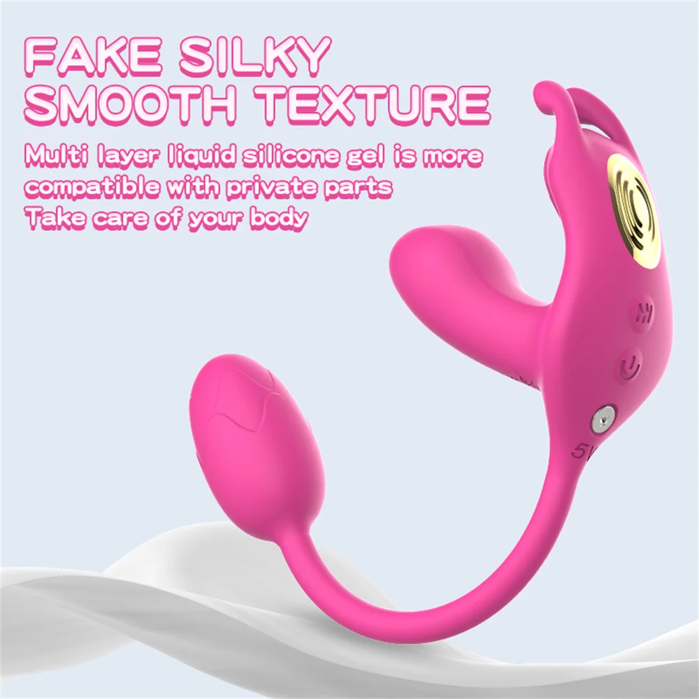 Clitoral Vaginal Dual Stimulator Vaginal Massager Wearable Female Masturbator Adult Sex Toy For Women