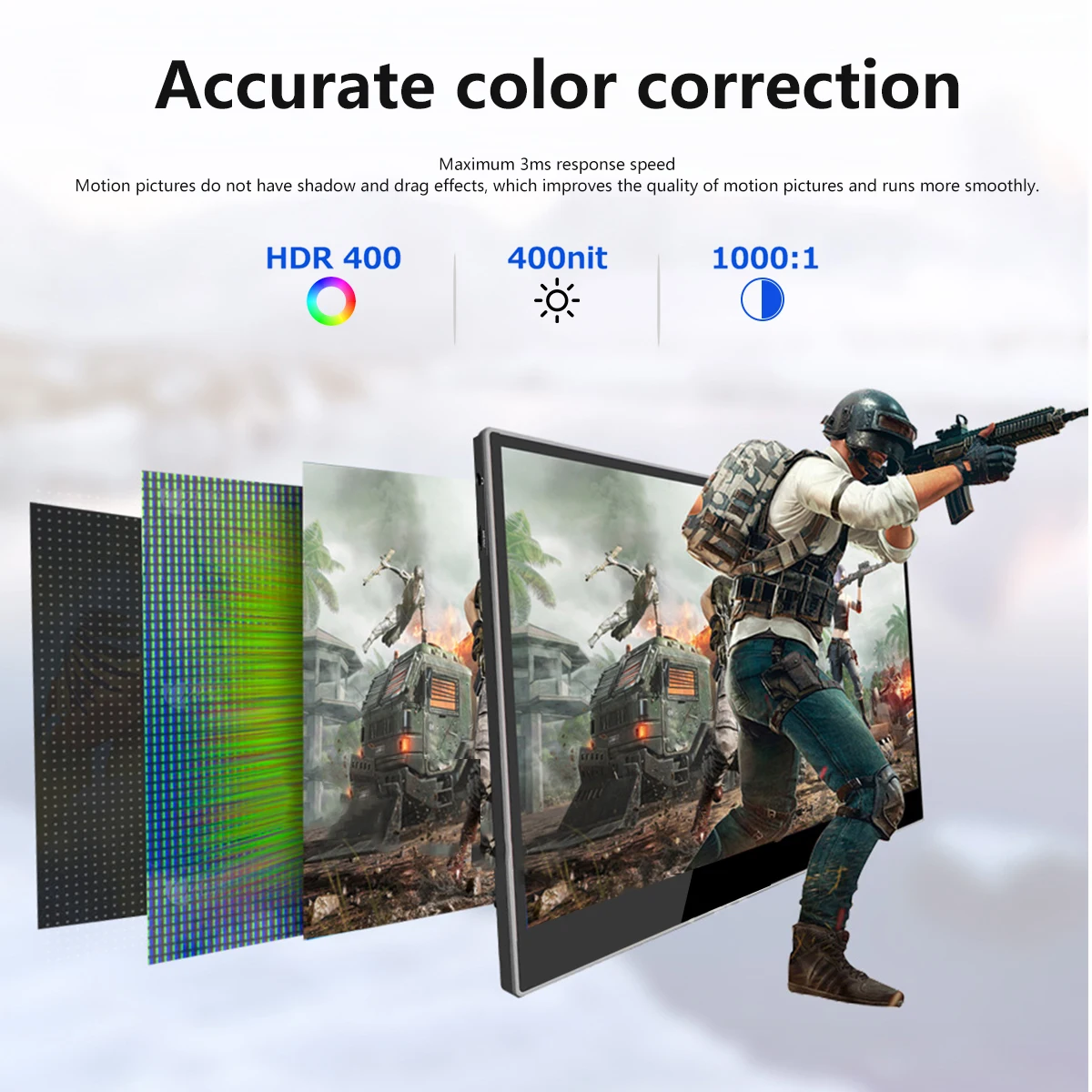 Bimawen Ǯ ̳̼ ޴ , Ʈ  Xbox PS4/5 ġ ÷̿, IPS 60Hz  ȭ 100% sRGB, 10.5 ġ, 1080P