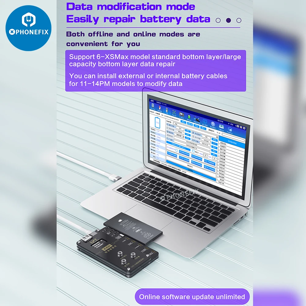 BGA110 iPhone データ抽出 プログラマ 修正 & 書き込み IPhone用の元のカラープログラマー,画面回復,データの読み取りと