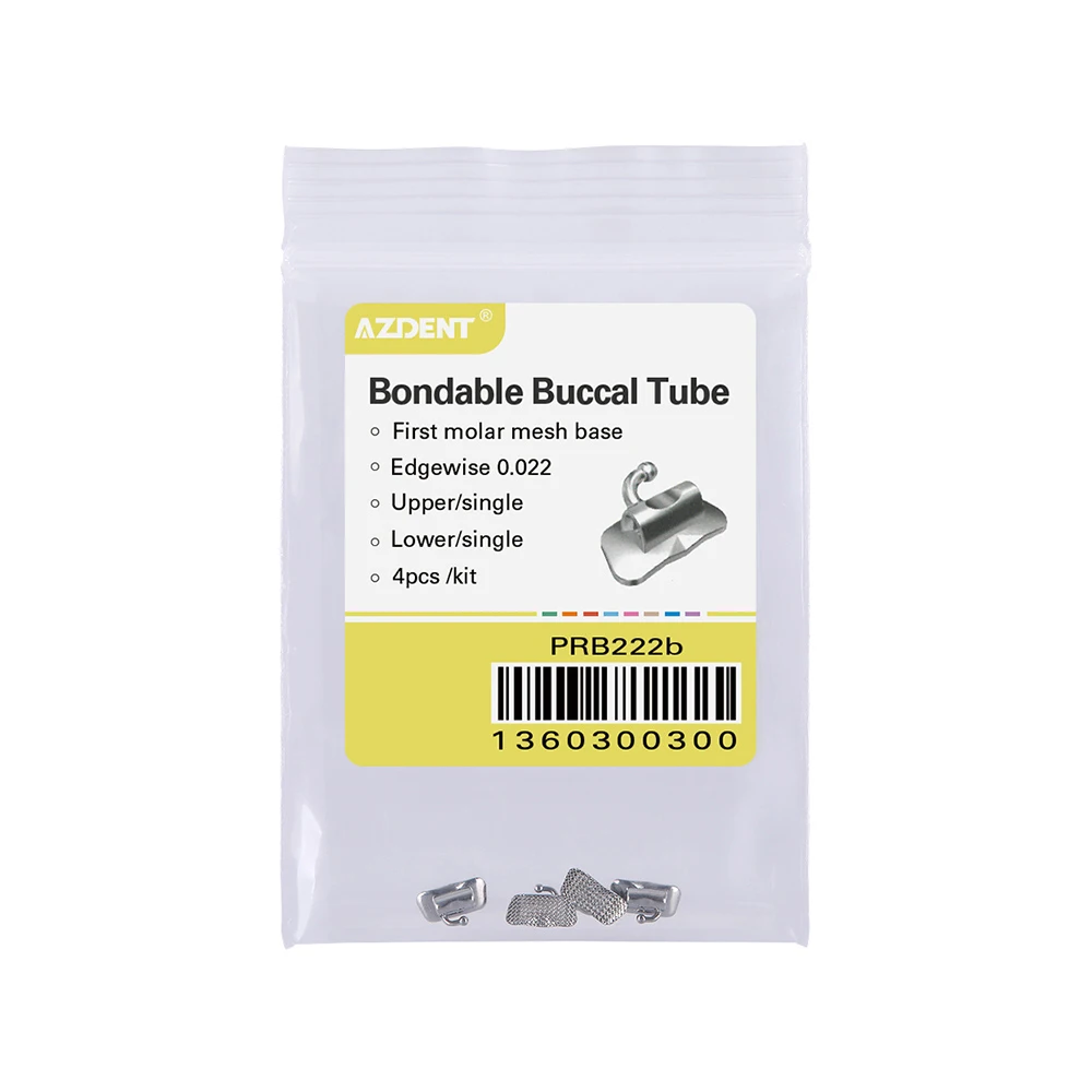 20 Packungen = 80 Stück Azdent Dental Orthodontic Bondable Buccal Tube 1./2. Molaren mit Netzbasis, nicht umwandelbar, Einzelrohr, Roth/MBT Ortho – Detail 19