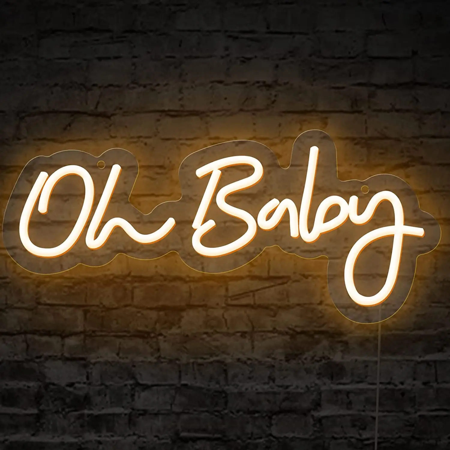 Oh Baby LED Neon Sign Warm White Light USB 5V 16.9X8.5in for Baby 1st Birthday Party Wall Decor Lights Lamp Bulk Drop Shipping custom made led neon sign hello beautiful usb 16 7x10in 5v led neon lamps signs lights for bedroom wedding party wall decor bulk