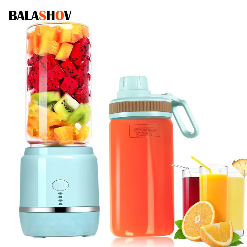 Portable Blender,Personal Hand Smoothie Travel Blender Cup, Fruit Mixer,  7.4V Bigger Motor Mini Blender for Fruit Juice,Milk Shakes, 400ML