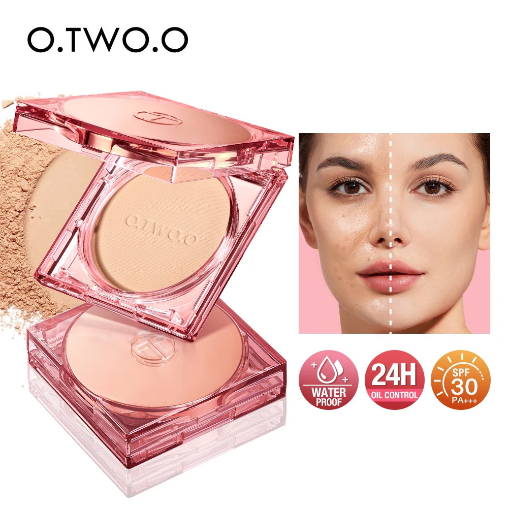 O.TWO.O Face Powder Oil-control 24 Hours SPF 30 PA+++ Long Lasting Waterproof Matte Face Makeup Cosmetic Setting Compact Powder 1