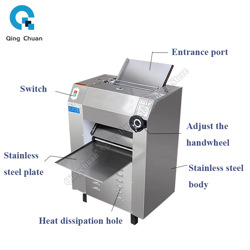 Dough Kneading Machine Fully Automatic Stainless Steel Bakery Pizza Pastry Dough Sheeter Making Machine Sheeter