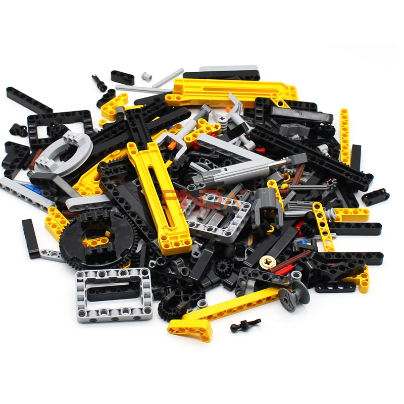 MOC Technical Linear Actuator Turntable Liftarm Pin Connector Axle Parts Building Blocks Kit Compatible Crane Cars Bricks Toys