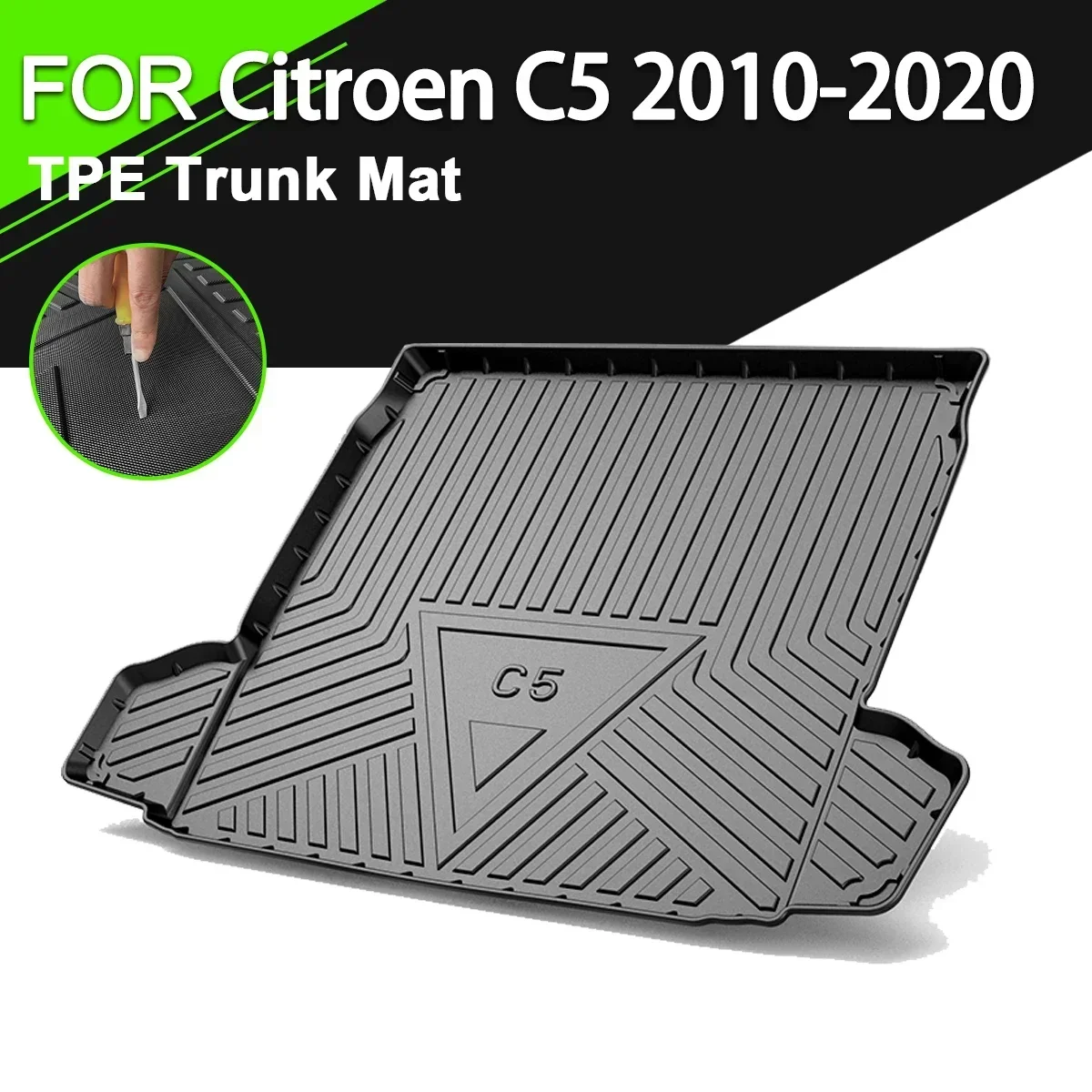 

Car Rear Trunk Cover Mat TPE Waterproof Non-Slip Rubber Cargo Liner Accessories For Citroen C5 2010-2020