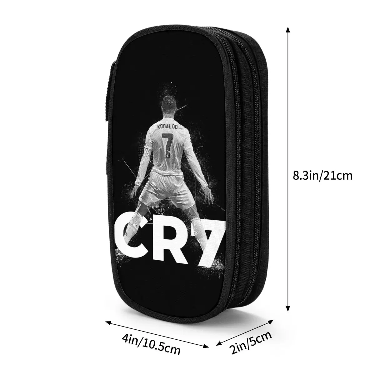 CR7 Football Soccer Pencil Ronaldos Pencil Pouch Pen Holder for Student Big Capacity Bag School Supplies Zipper Stationery