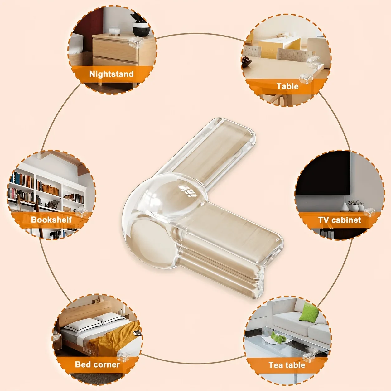 Set of 4 Clear Protective Corner Guards - Thick, Soft, and Safe