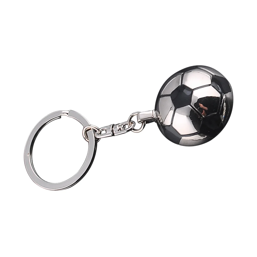 Football Pendant Keyring Creative Metal Soccor Keychain Memorial Keyring Gift (Half Football)