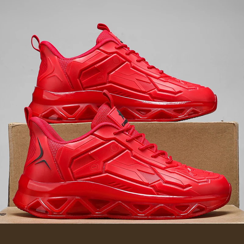 Spring and Summer Men's Fashionable Street Style Walking Shoes, Suitable for Outdoor Activities in All Seasons, Comfortable Non-Slip Lace-Up Sports Shoes for Men, Bright Design and Versatile Men's Catwalk Style