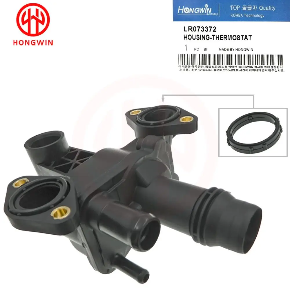 Engine Coolant Thermostat Water Outlet LR073372 For Land Rover Discovery 3/4 Range Rover Sport Jaguar XF S-Type 4H2Q8592BF engine coolant thermostat