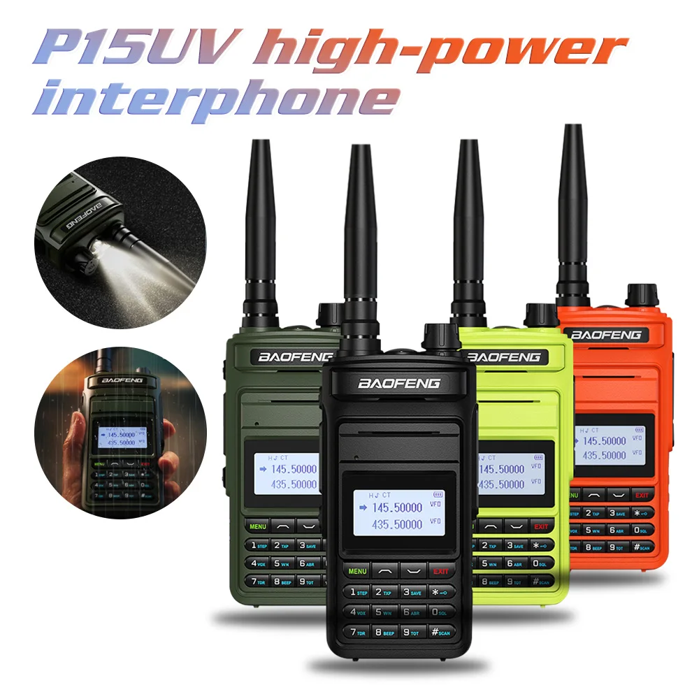 

Baofeng UV15 Pro Max 10 Вт портативное двухдиапазонное зарядное устройство типа C для двухдиапазонных портативных радиостанций CB Ham 999 каналов двухстороннее радио UV5R