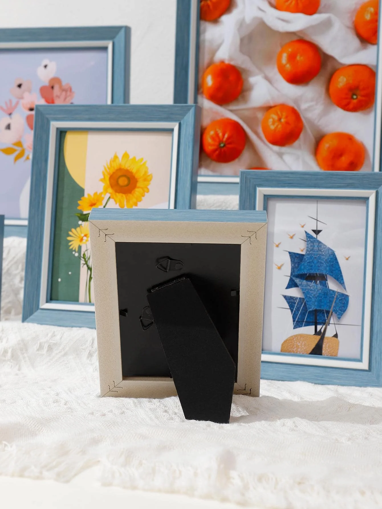 Picture Frame Simple Home Art Deco Blue Plastic Picture Frame