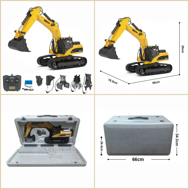 塗装済み完成品 1/14 2.4GHz 22ch RTR パワーショベルラジコン Amazon