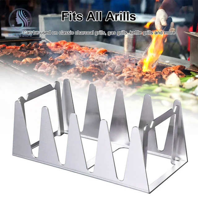 Non-Stick BBQ Rib Rack Barbecue Steaks Racks Stainless Steel Chicken Beef Ribs Grill Camping Barbecue Cooking Roasting Tool