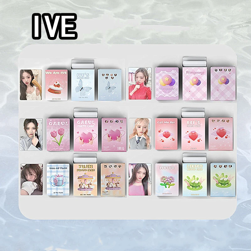

KPOP 50pcs/set IVE Albums LOMO Card Girl Group LIZ Yujin Gaeul Wonyoung Rei Leeseo Postcard Gifts Photo Cards Glitter Cards
