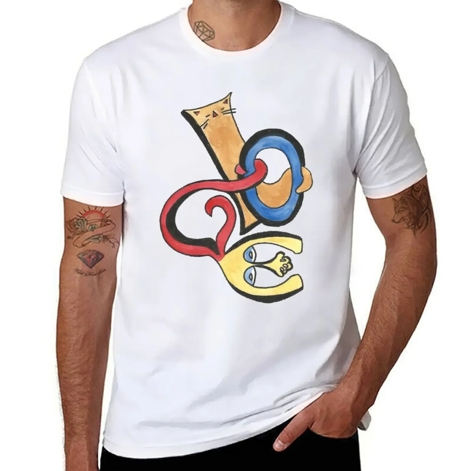 

LOVE with animals whimsical typography letters T-shirt shirts graphic tees sweat sublime workout shirts for men