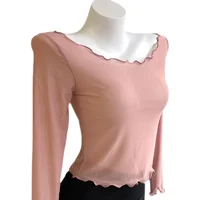 Women's Ballet Dance Practice Suit Overhead Lace  Net irt Modern Classical Dance Performance Top Sunade Cover up