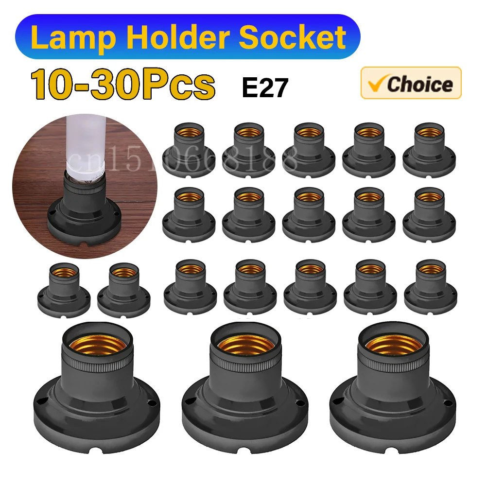 10-30Pcs E27 Socket Lamp Holder Socket Adapter Cartridges Vintage Lamp Holder Screw Bulb Base LED Bulb Adapter Fitting