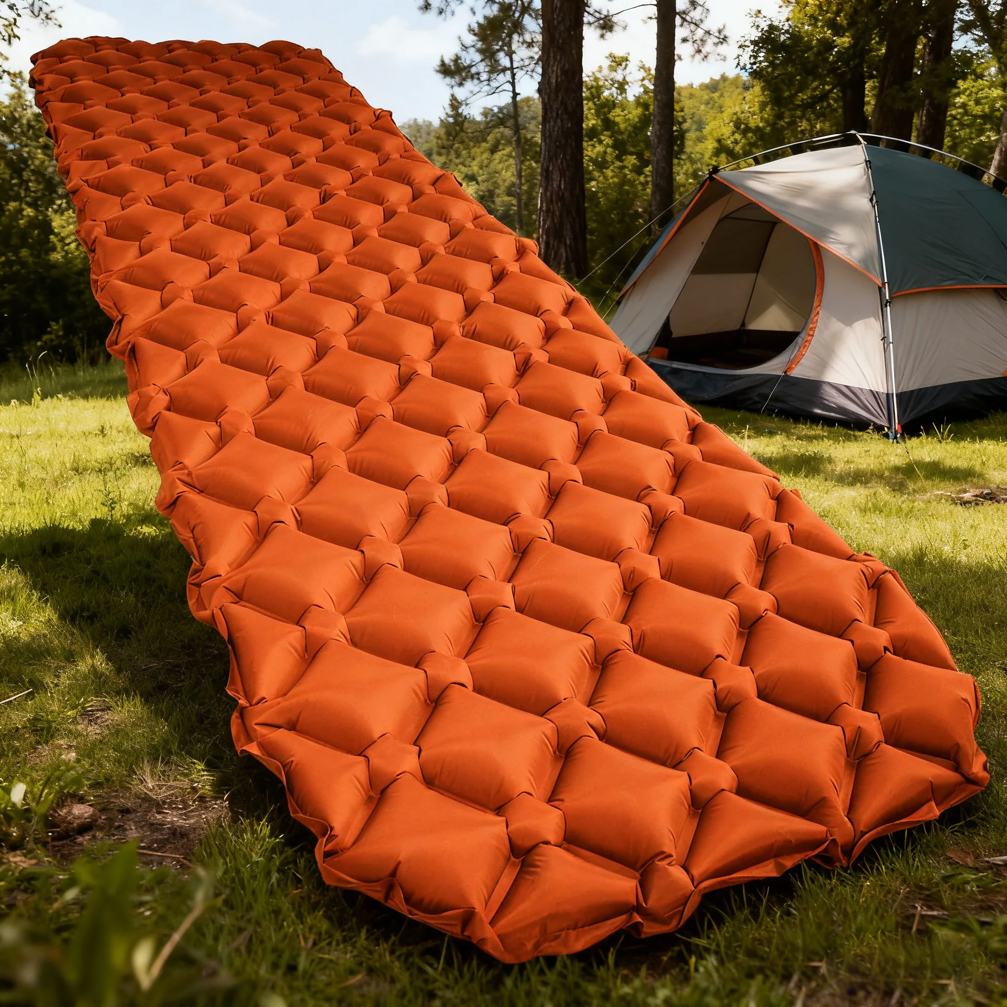 Camping Sleeping Pad Single Self-Inflating No Pump Rapid Setup Ultralight Compact for Outdoor Hiking Travel Tent Camping Sleeping Pad Single Self-Inflating No Pump Rapid Setup Ultralight Compact for Outdoor Hiking Travel Tent