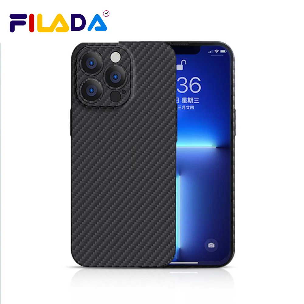 Luxury Matte Carbon Fiber Funda For iphone 13 12 11 Pro Max Case Ultra Thin Lens Protection