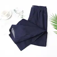 100kg Plus Size Women's Jeans Simple Thin Denim Bright Line Wide Leg Pants New Summer Style 013 - Image 2