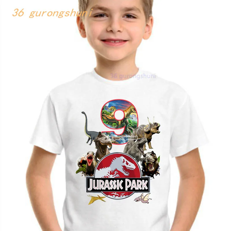 Kid t shirt for girls clothes children’s birthday tshirt girl Jurassic park game graphic t shirts kids clothes boys clothing kid t shirt designs