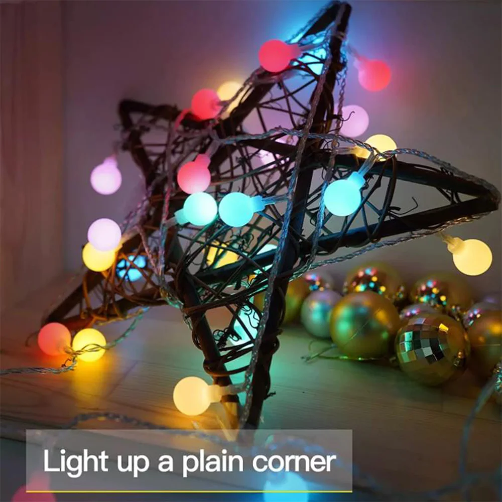Round colored outlet christmas lights