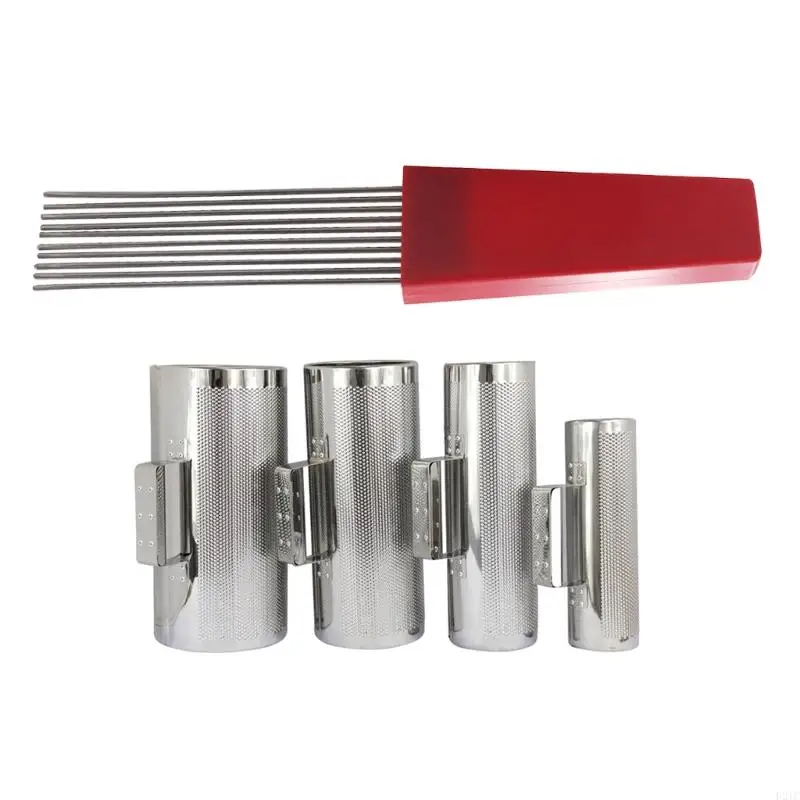 F2TC Stainless Steel Scraper Handles Drum Brush Orff Percussion For Party Gifts Percussion Musical Instrument Training Tool