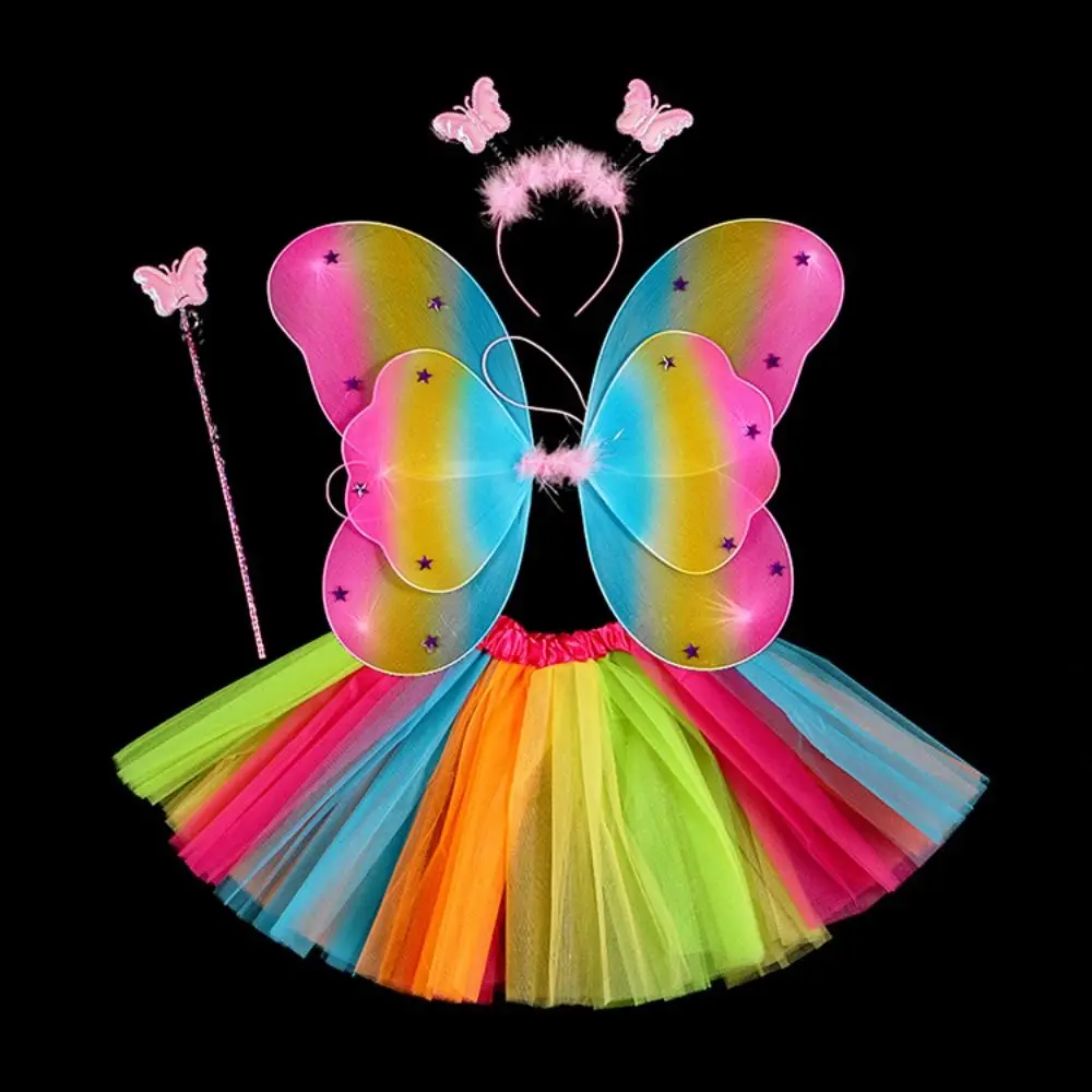 

Simulation Butterfly Children Costume Props Princess Tutu Skirt Butterfly Skirt Suit Halloween Gift 2-8year Fairy Costume Set