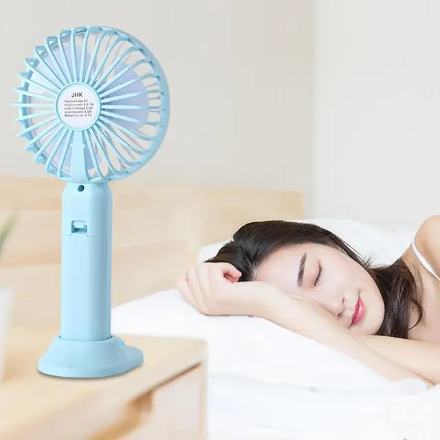 Hordozható Kézi Ventilátor 1000Mah Újratölthető Hűtés Mini Usi Rajongói Hölgy Gyermekek Zsebventilátorok Leválasztható Tartókeret - Image 4